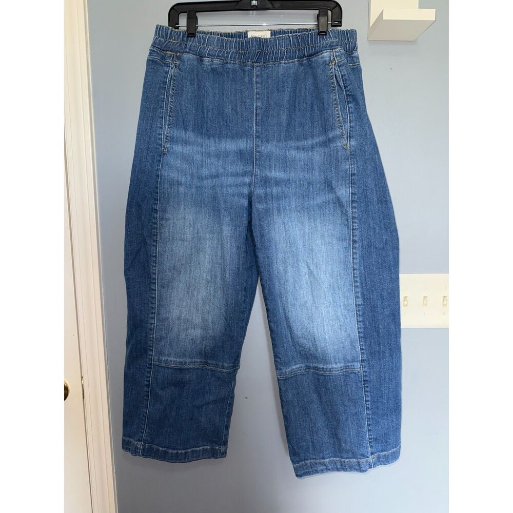 Anthropologie · Pilcro Pull-On High Rise Wide Leg Cropped Jeans | Size LP